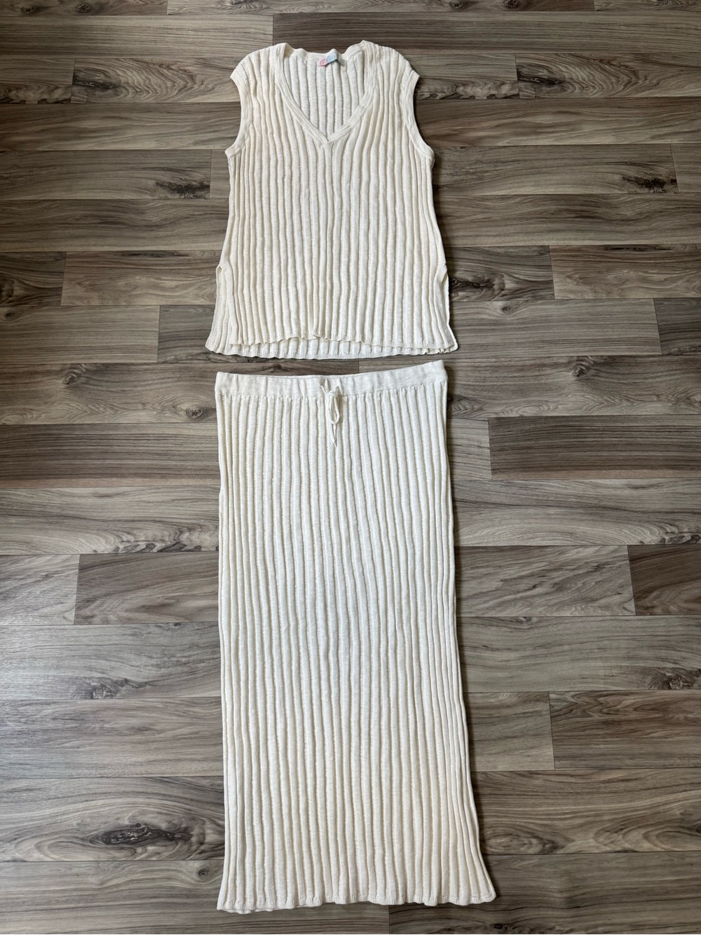 Free People Veda Sweater Set in Ivory Size Extra Large